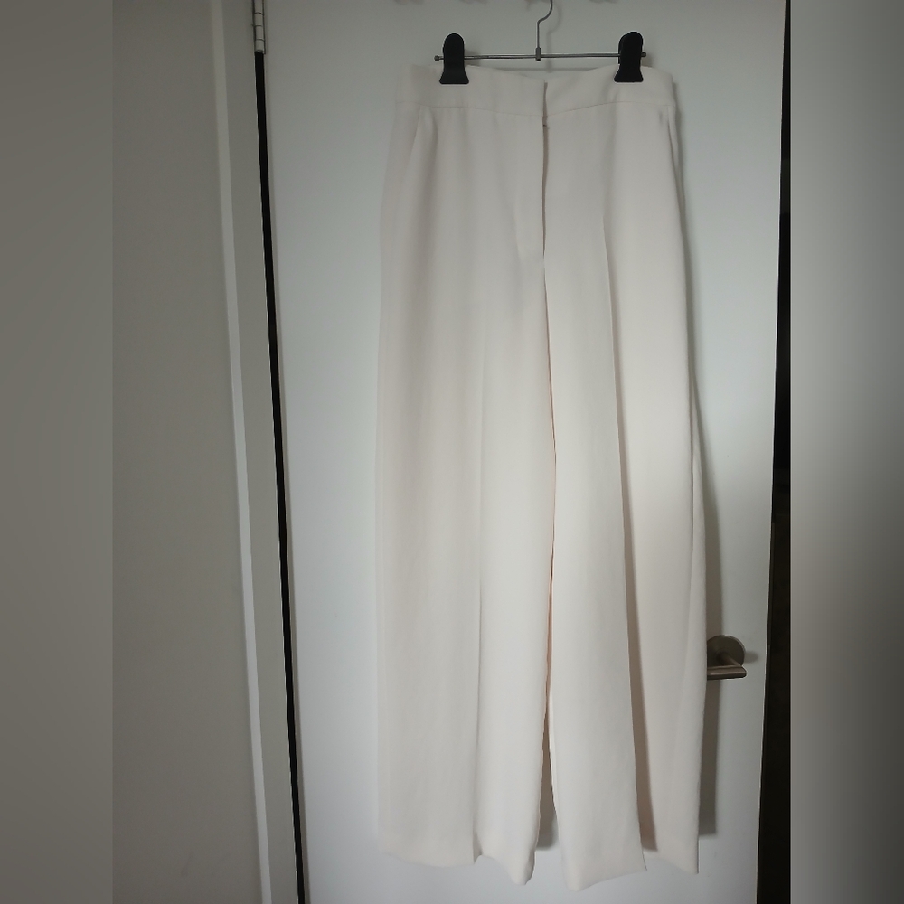 Wilfred Cream Wide-Leg Pants